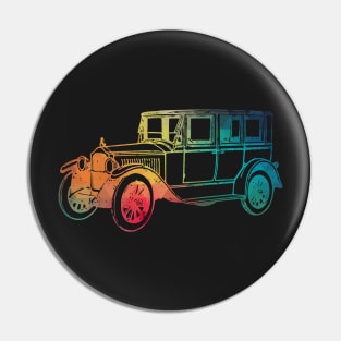 Rainbow old car 03 Pin