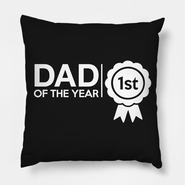 DAD OF THE YEAR Pillow by Mariteas