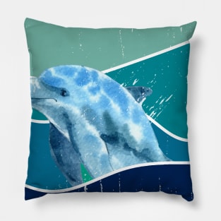 Tie Dye Dolphin Pillow