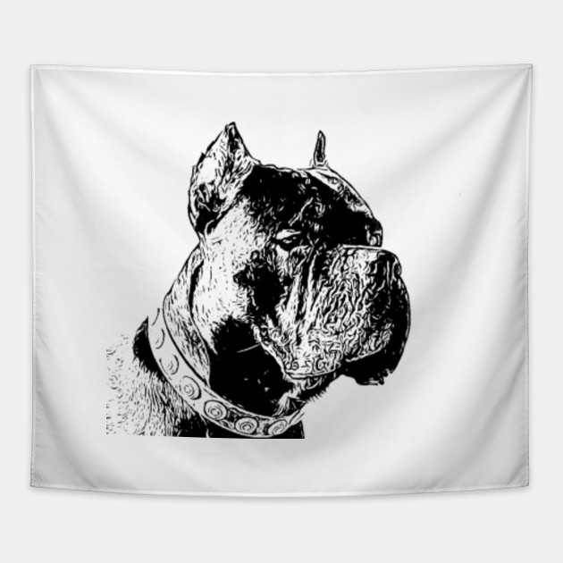 Cane Corso Black And White Dog Head Shirt