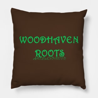 Green Woodhaven Roots Pillow