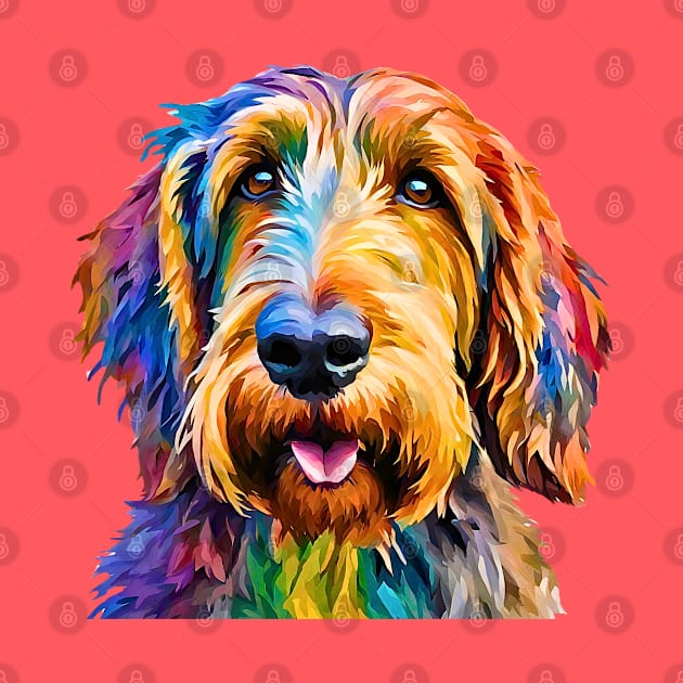 Pop-Art Otterhound Impressionism by Doodle and Things
