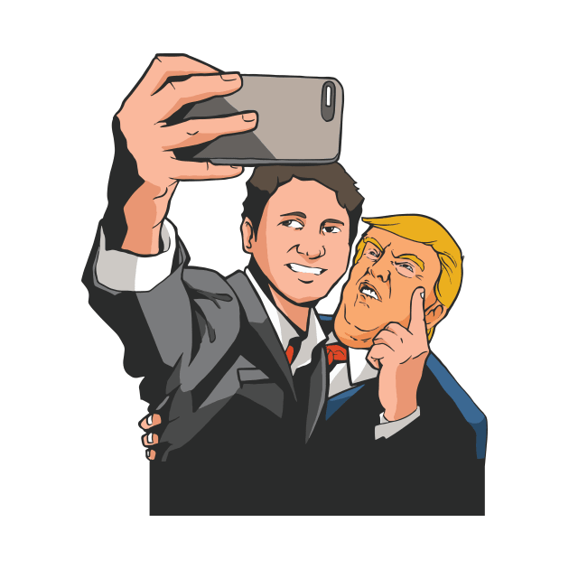 TRUMP and TRUDEAU selfie by LR_Collections