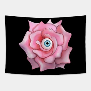 Spooky Halloween  rose with eyeball Tapestry