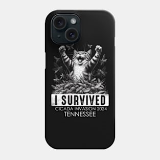 Tennessee Cicada Invasion Survivor Funny Cat Phone Case