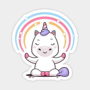 Unicorn Yoga Magnet