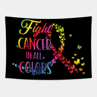 Fight Cancer in all colors Breast Cancer Awareness Mental Health Autism Awareness Tapestry