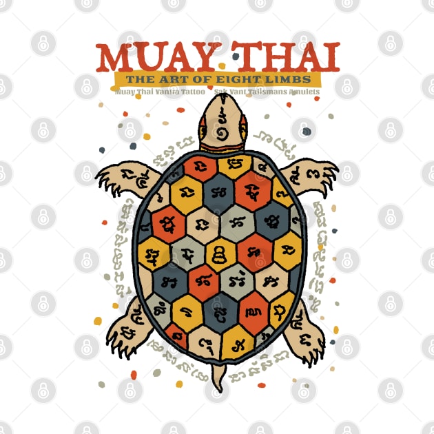 Muay Thai Sak Yant Turtle Tattoo by KewaleeTee