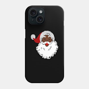 christmas black santa claus xmas Phone Case