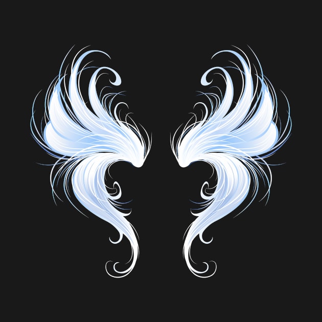 Angels Wings on Black Background ( Third ) by Blackmoon9