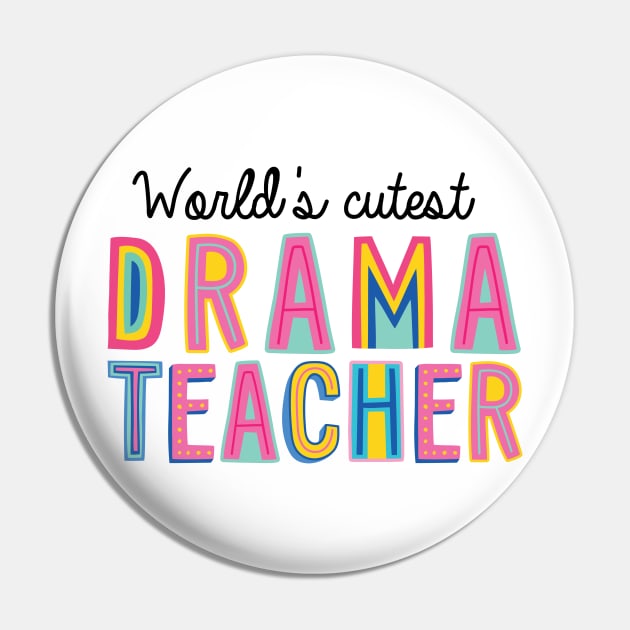 Drama Teacher Gifts | World's cutest Drama Teacher Pin by BetterManufaktur