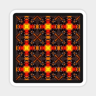 Orange and Black Aesthetic Pattern 17 Magnet