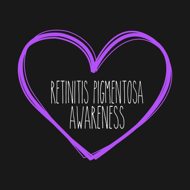 Retinitis Pigmentosa Awareness Heart Support by MerchAndrey