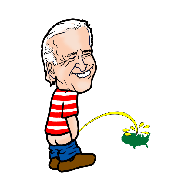 Biden Peeing by the Mad Artist