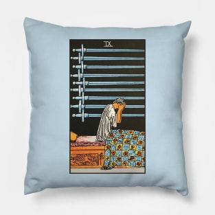 Nine of swords tarot card Pillow