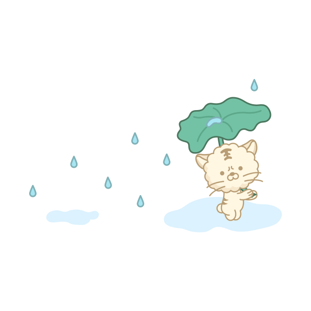 cat with an umbrella by choiyoojin