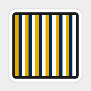 Blue, Gold, and White Vertical Stripe Magnet