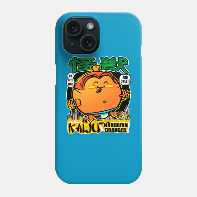 Kaiju Mandarin Orange Cartoon Phone Case by eShirtLabs