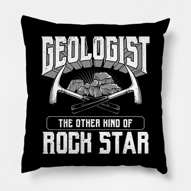 Geology Geologist Earth Science Scientist Gift Pillow by Krautshirts