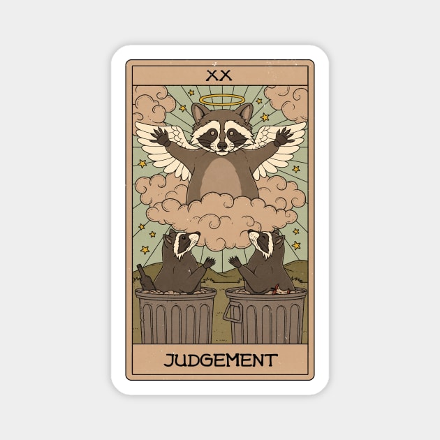 Judgement - Raccoons Tarot Magnet by thiagocorrea