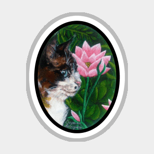 Art nouveau cat portrait #1 Magnet
