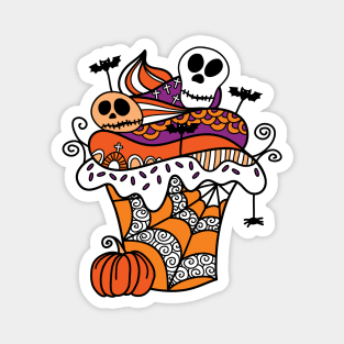 Halloween Cup Cake Magnet