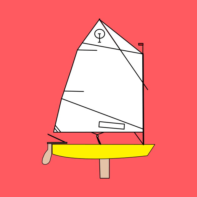 Optimist Sailing Dingy - Yellow by CHBB