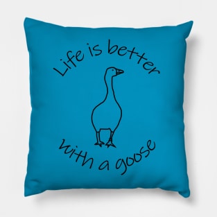 Life is Better with a Gaming Goose Animals Quote Pillow