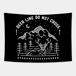 Deer Line Do Not Cross Tapestry