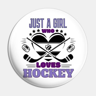 Girls Hockey Pin