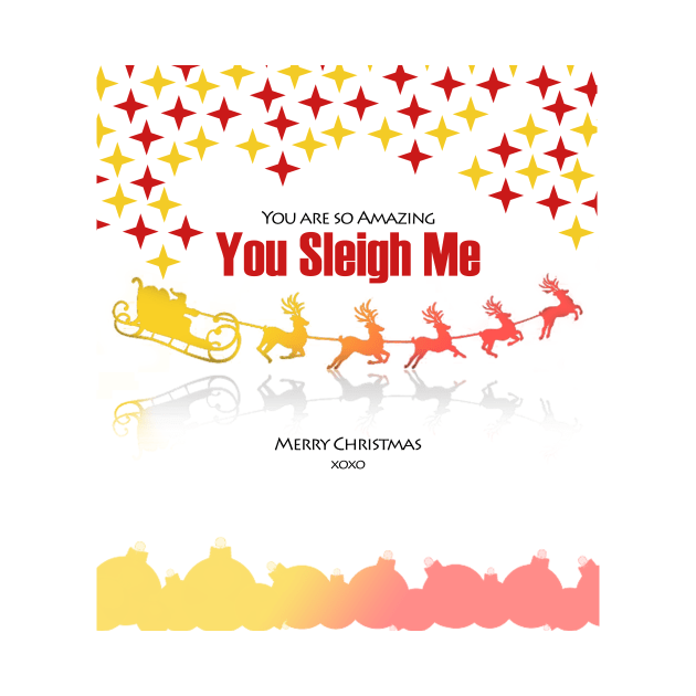 Christmas T - Shirt - You Sleigh Me by FunnyBearCl