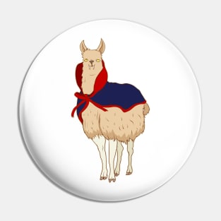 Cute Vampire Llama Halloween Funny Vampire-Llama Pin