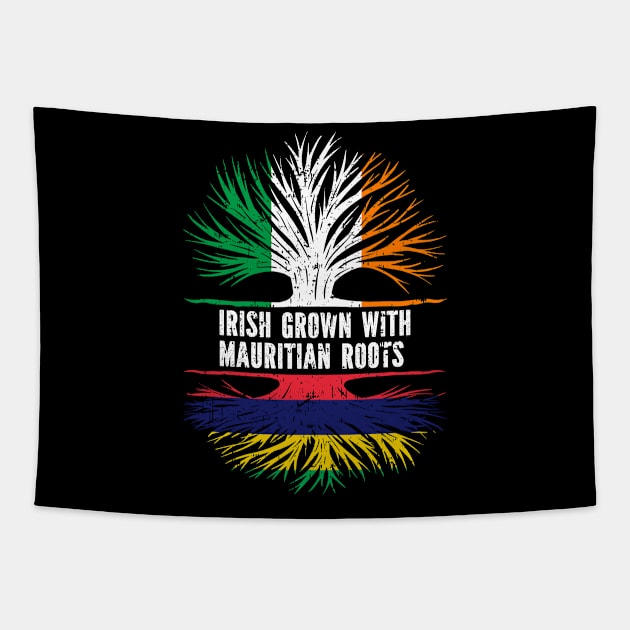 Irish Grown With Mauritian Roots Ireland Flag Tapestry by silvercoin