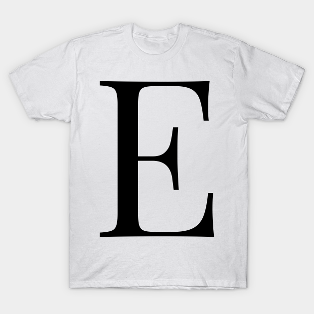 Vervoer Uitroepteken hooi Letter E - Alphabet E - T-Shirt | TeePublic