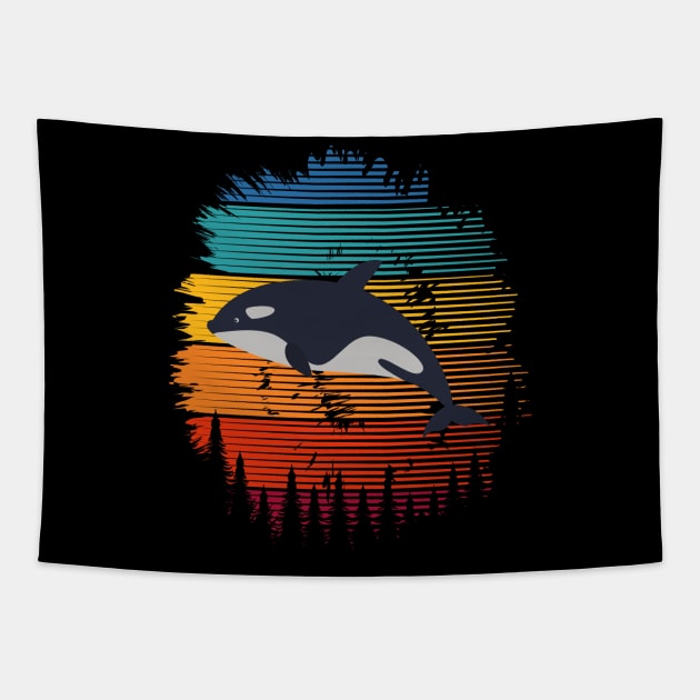 funny orca killer whales Tapestry by madani04