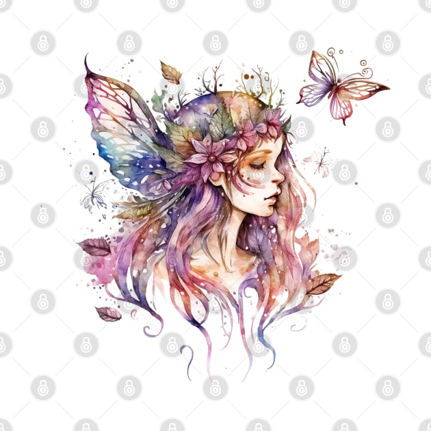 Watercolor Fairy #1 by Chromatic Fusion Studio