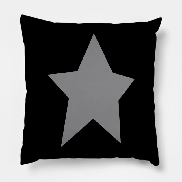 Minimal Chonk Silver Star Pillow by ellenhenryart