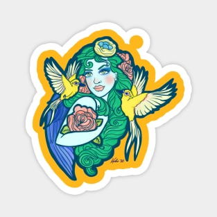 Bird Lady Magnet