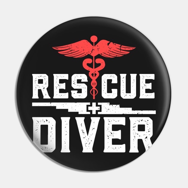 RESCUE DIVER: Rescue Diver Scuba Diving Gift Pin by woormle