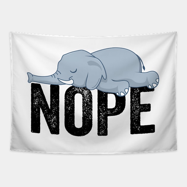 Elephant - Elephant Nope Tapestry by Kudostees