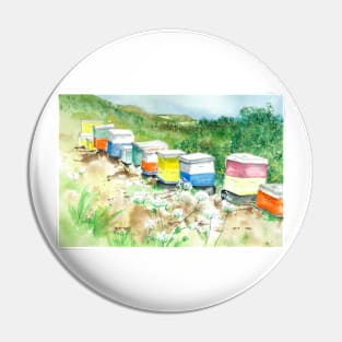 Beehives on the hillside Pin