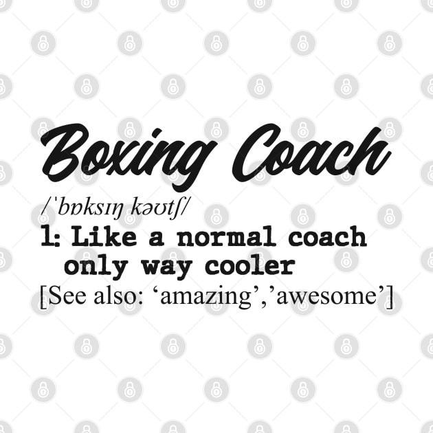 Boxing coach. Perfect present for mom dad father friend him or her by SerenityByAlex