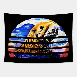 Otter Face Colorful River Sea Animal Art Lovers Otters Tapestry