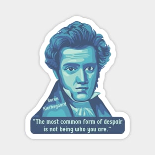 Søren Kierkegaard Portrait and Quote Magnet