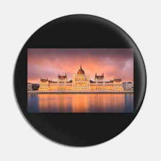 Parliament at sunrise in Budapest, Hungary Pin