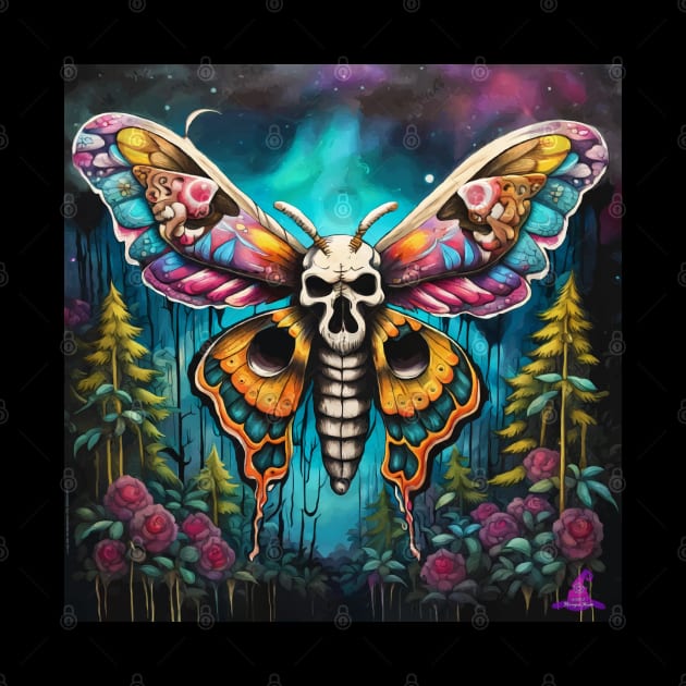 VIBRANT VISIONS (DEATH-HEAD MOTH) by Morrigan Austin