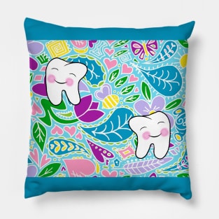 Spring Dental Paisley Pillow