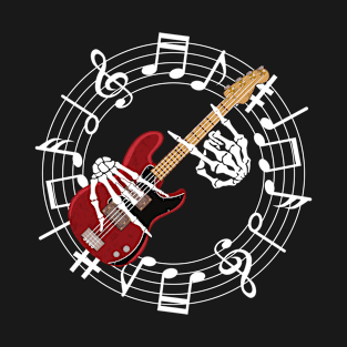 guitar  music  gift skeleton T-Shirt