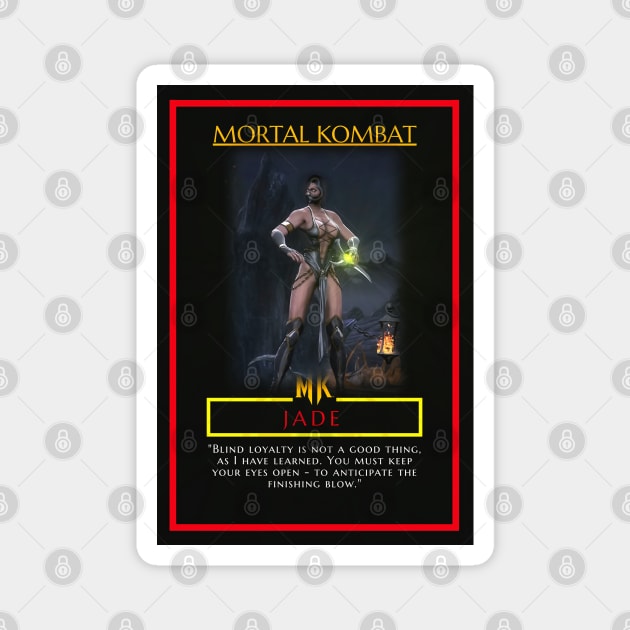 Mortal Kombat - MK Fighters - Jade - Poster - Sticker and More - 1806202 Magnet by Semenov