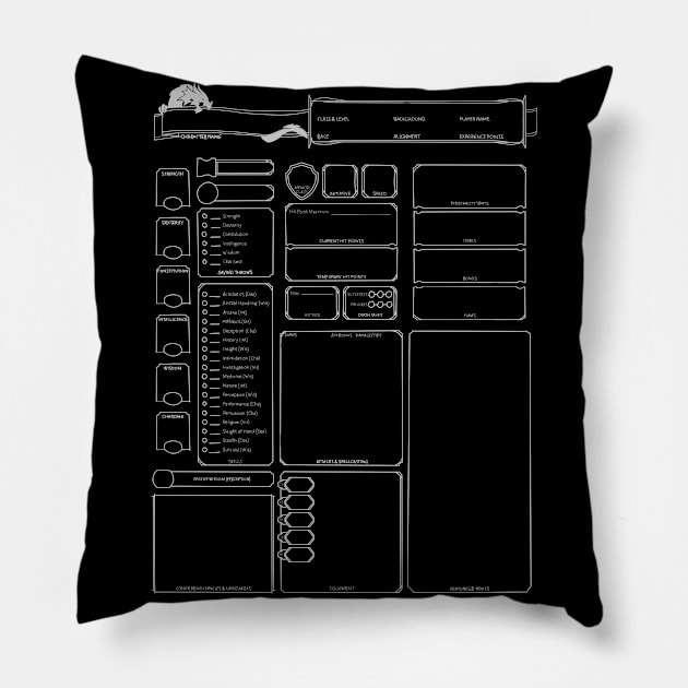 Dungeons and Dragons Pillow by Bunniechan 